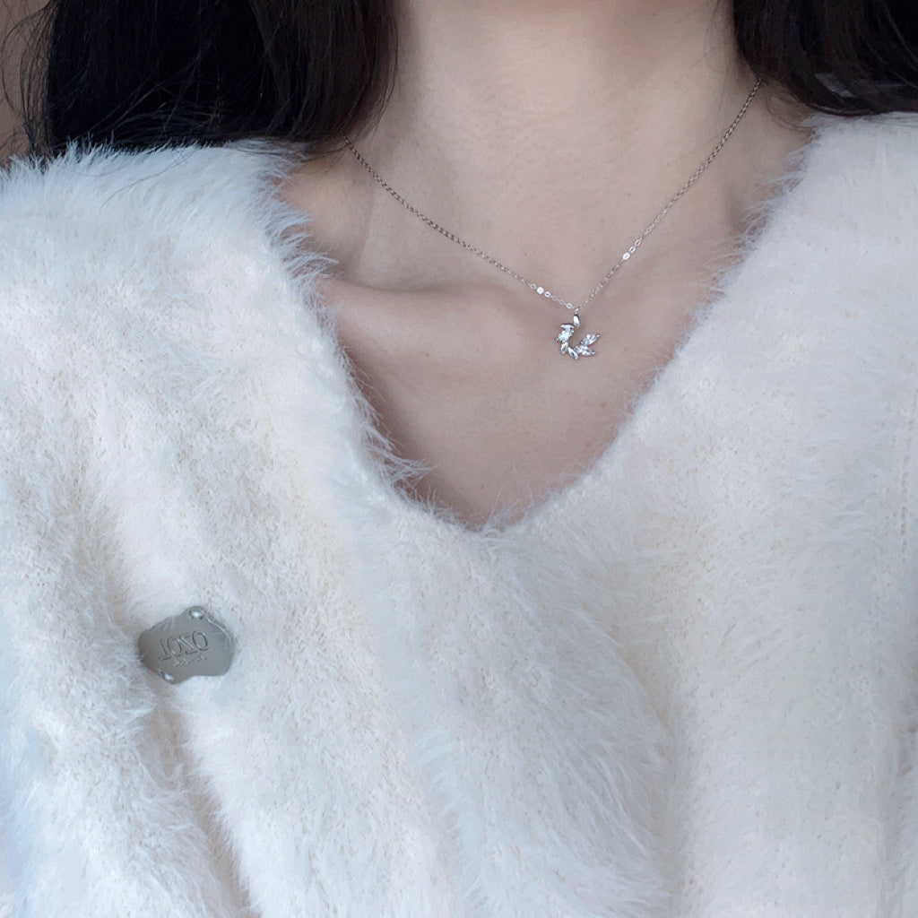 Little Prince Zircon Wheat Spike Necklace for Women