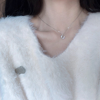 Little Prince Zircon Wheat Spike Necklace for Women
