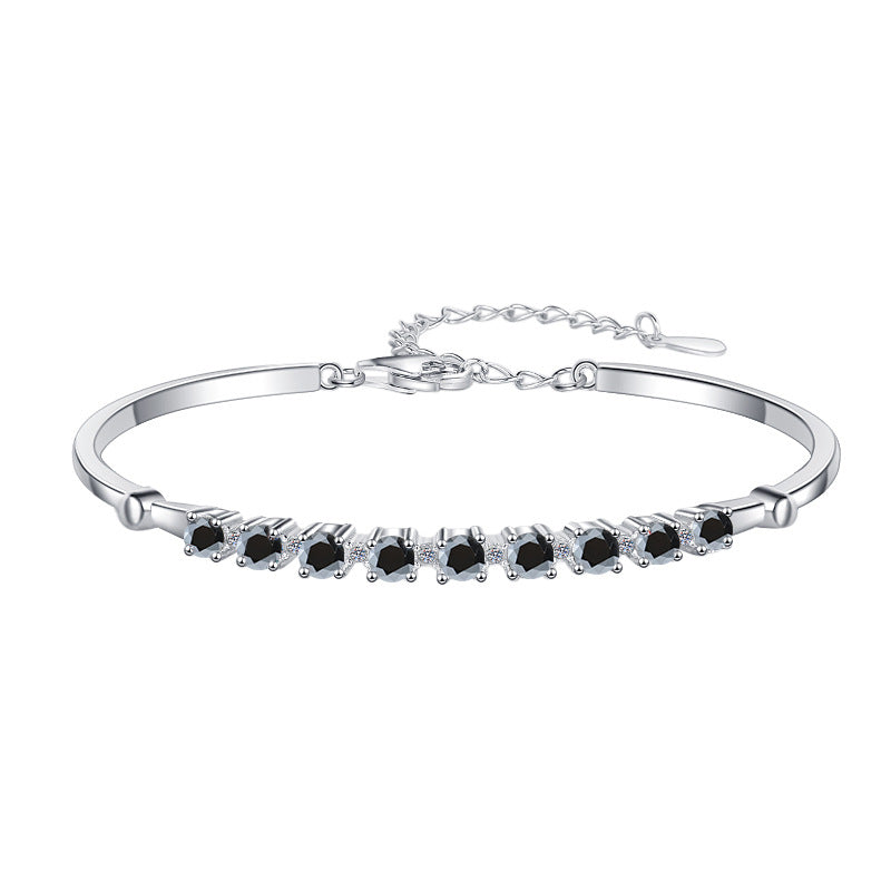 Colorful Moissanite Bracelet Fashion Adjustable D Color 0.1ct Bracelet Wholesale S925 Sterling Silver Women's Bracelet