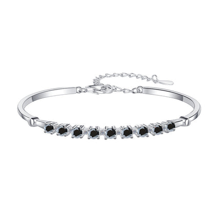 Colorful Moissanite Bracelet Fashion Adjustable D Color 0.1ct Bracelet Wholesale S925 Sterling Silver Women's Bracelet