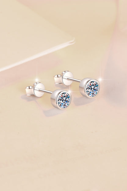 Small Bubble Earrings S925 Sterling Silver Earrings for Women Simple Fashion Encrusted Moissanite Earrings Jewelry
