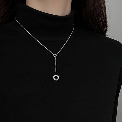 Geometric Irregular Circle Necklace for Women, Niche Design