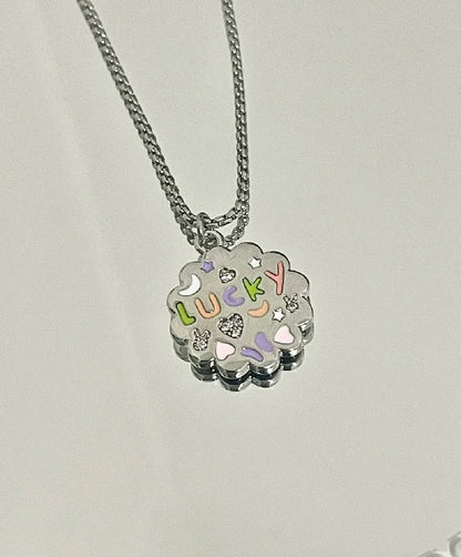 Lucky Flower Letter Lucky Necklace for Women
