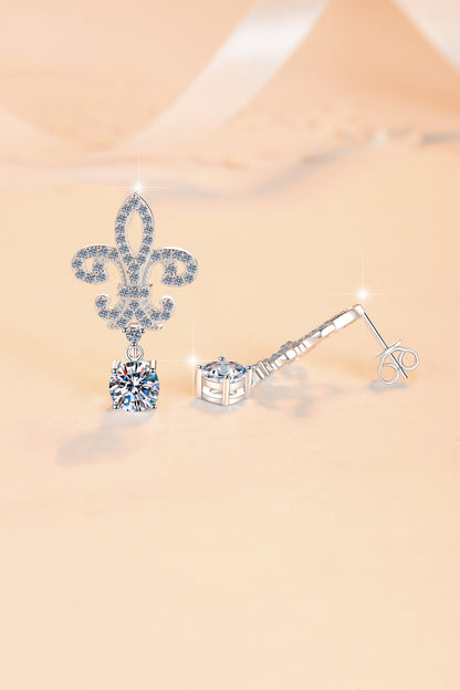 Trident S925 Sterling Silver Earrings for Women, High-end Earrings with 1 Carat D Color Moissanite