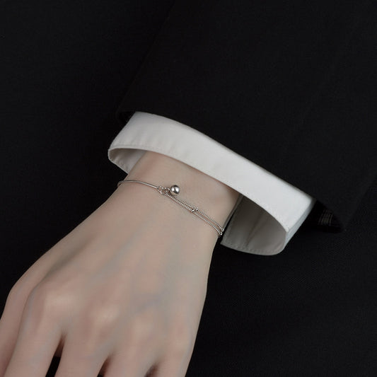 Round Ball Splicing Double Layer Bracelet for Women Fashionable
