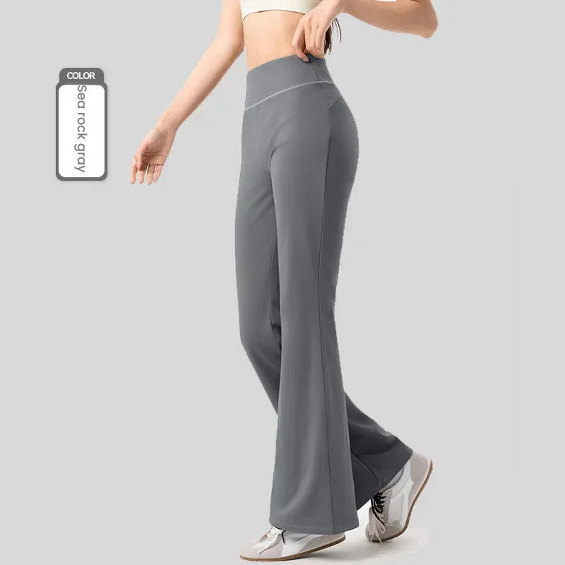 Plus Fleece Yoga Pants Bell Bottom Warm Insulated Autumn Winter Wear Slim Fit Flared Pilates Exercise Leisure Trousers Bootcut