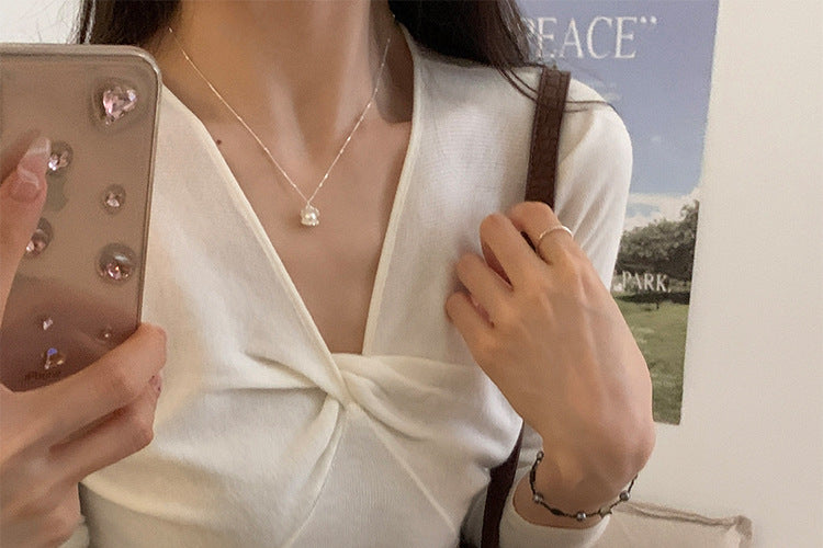 Pearl Shell Necklace for Women, Light Luxury