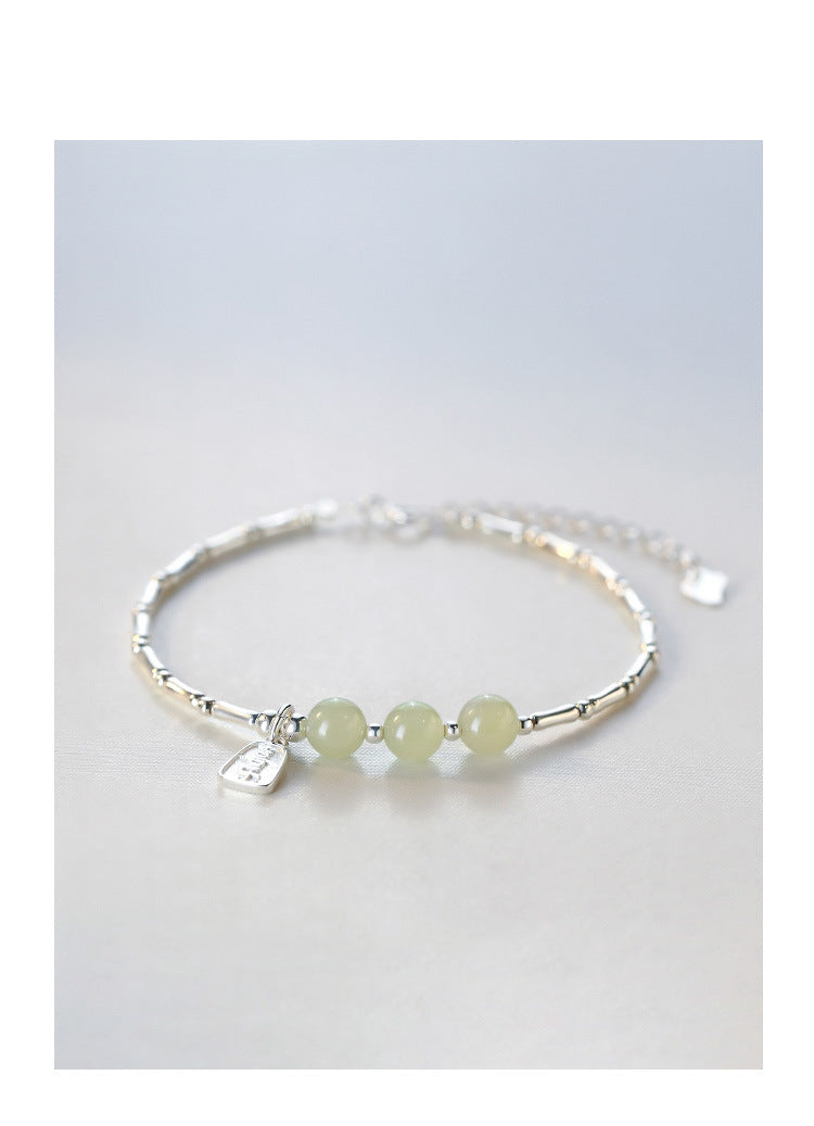 Hetian Jade Bamboo Knot Bracelet for Women Jewelry Wholesale