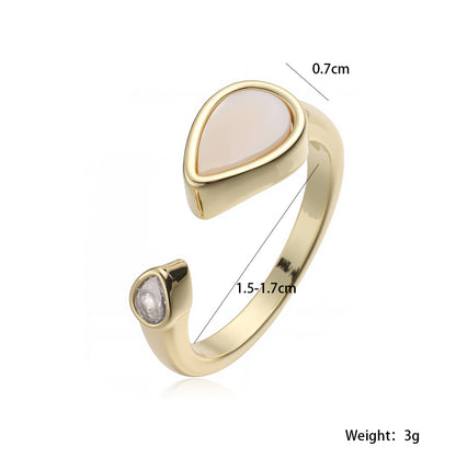 Vintage Heart Geometric Open Ring INS Internet Celebrity Versatile Personality Ring