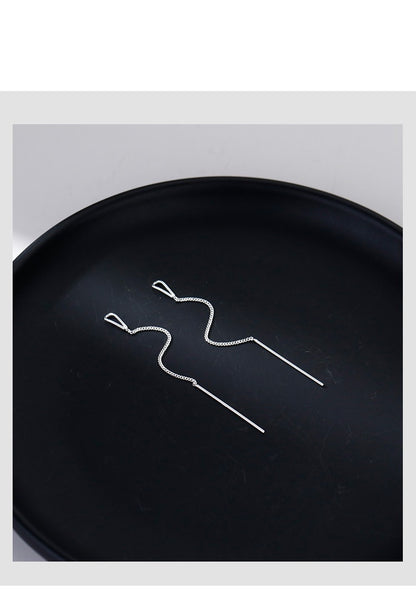 Hollow Water Drop Two-Way Wear Threader Earrings for Women