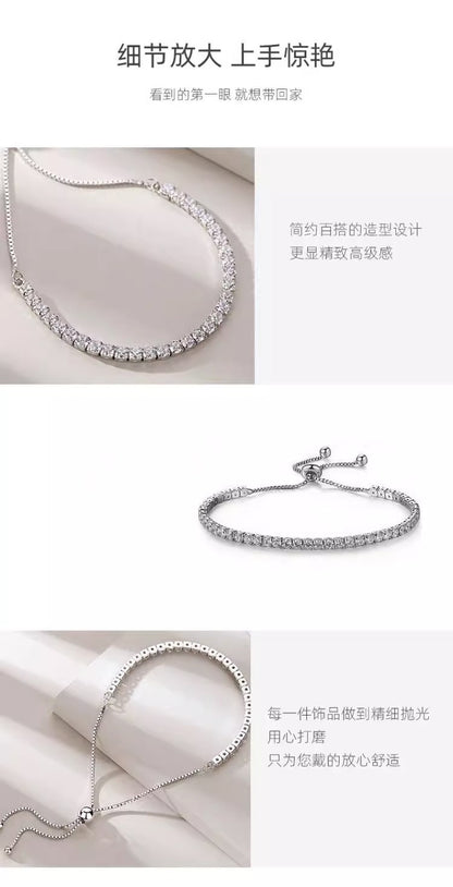 Full Diamond Cubic Zirconia Bracelet for Women