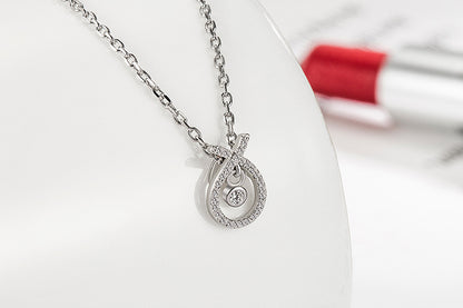 Full Diamond Water Drop Necklace for Women