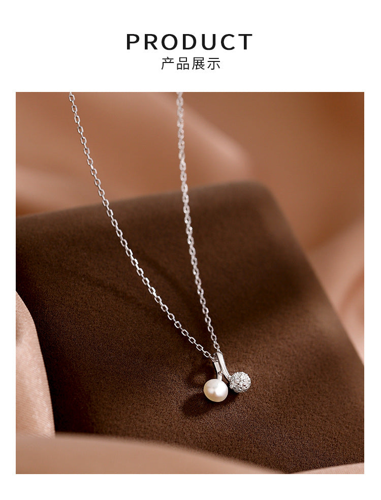 Korean Version Niche Design Small Cherry Pearl Necklace