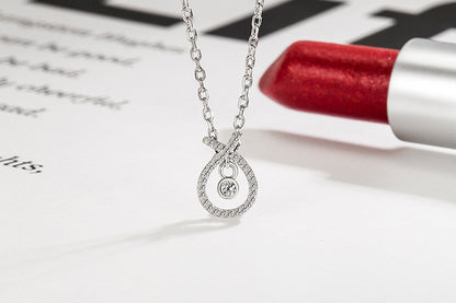 Full Diamond Water Drop Necklace for Women