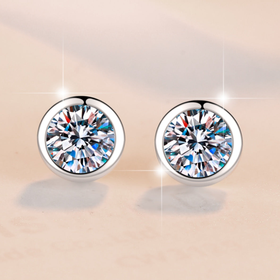 Small Bubble Earrings S925 Sterling Silver Earrings for Women Simple Fashion Encrusted Moissanite Earrings Jewelry