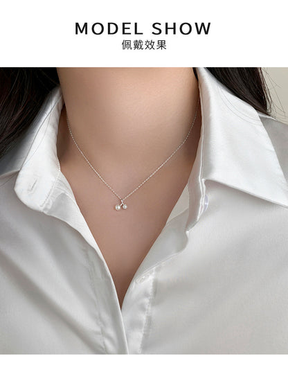Korean Version Niche Design Small Cherry Pearl Necklace