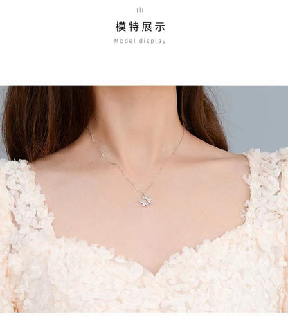 Little Prince Zircon Wheat Spike Necklace for Women