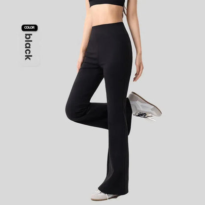 Plus Fleece Yoga Pants Bell Bottom Warm Insulated Autumn Winter Wear Slim Fit Flared Pilates Exercise Leisure Trousers Bootcut