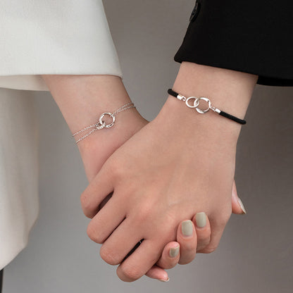 French I Love You Mobius Couple Bracelet for Men and Women