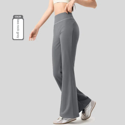 Plus Fleece Yoga Pants Bell Bottom Warm Insulated Autumn Winter Wear Slim Fit Flared Pilates Exercise Leisure Trousers Bootcut