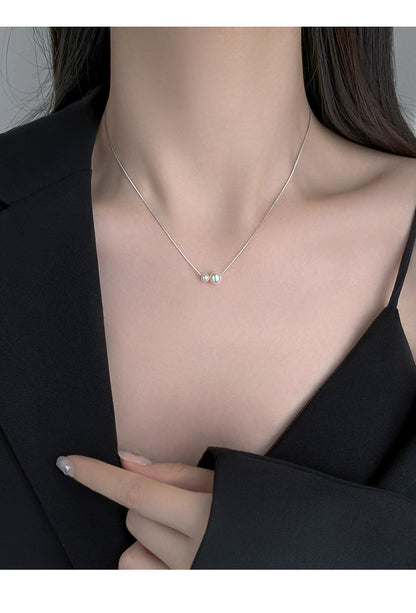 Two Pearl Necklace for Women Fashion Simple Light Luxury Niche Design
