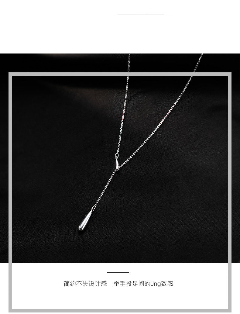 Tassel Water Drop Necklace for Women, High-End Design