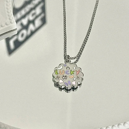 Lucky Flower Letter Lucky Necklace for Women