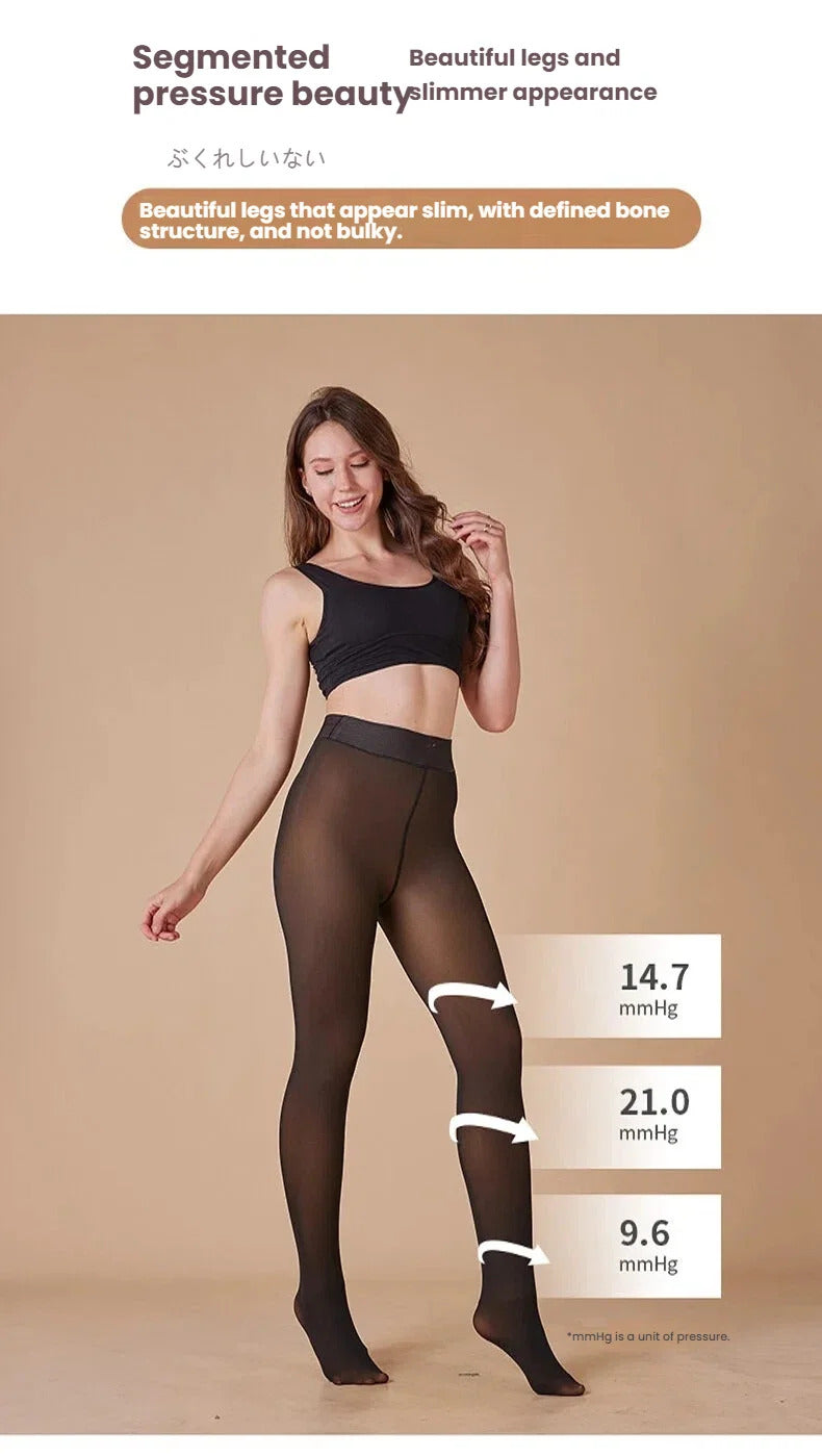 Women's Thermal Tights High Quality Transparent Skin Feeling Fleece Lined Winter Leggings Plus Size Opaque Pantyhose For Outdoor