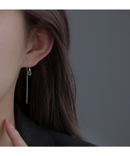 Hollow Water Drop Two-Way Wear Threader Earrings for Women