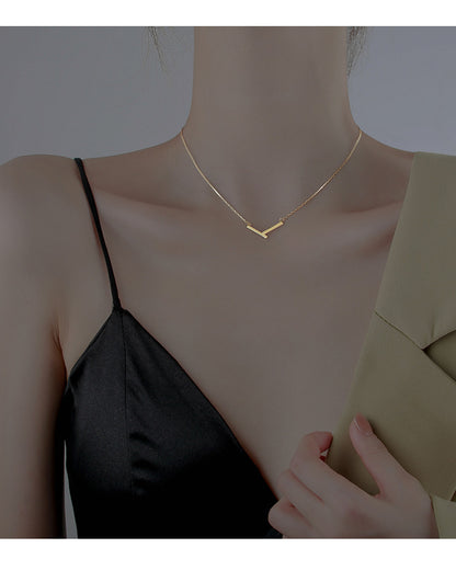 Geometric Irregular V Necklace for Women Summer