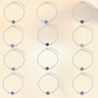 Twelve Zodiac Birthstone Moissanite Jewelry S925 Sterling Silver Bracelet for Women