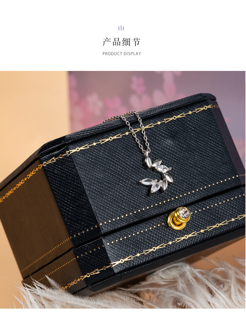 Little Prince Zircon Wheat Spike Necklace for Women
