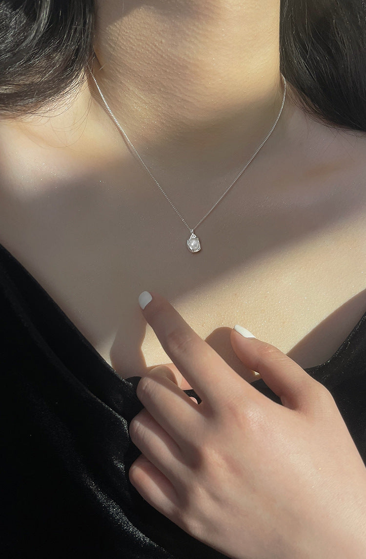 Pea Irregular Pearl Necklace for Women, Ins Style