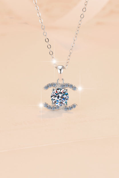 S925 Silver Moissanite Pendant Clavicle Chain Fashion Versatile Jewelry  High-End Pure Silver Necklace