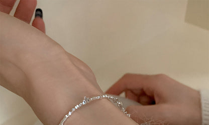Broken Silver Five-Pointed Star Bracelet for Women Fashionable