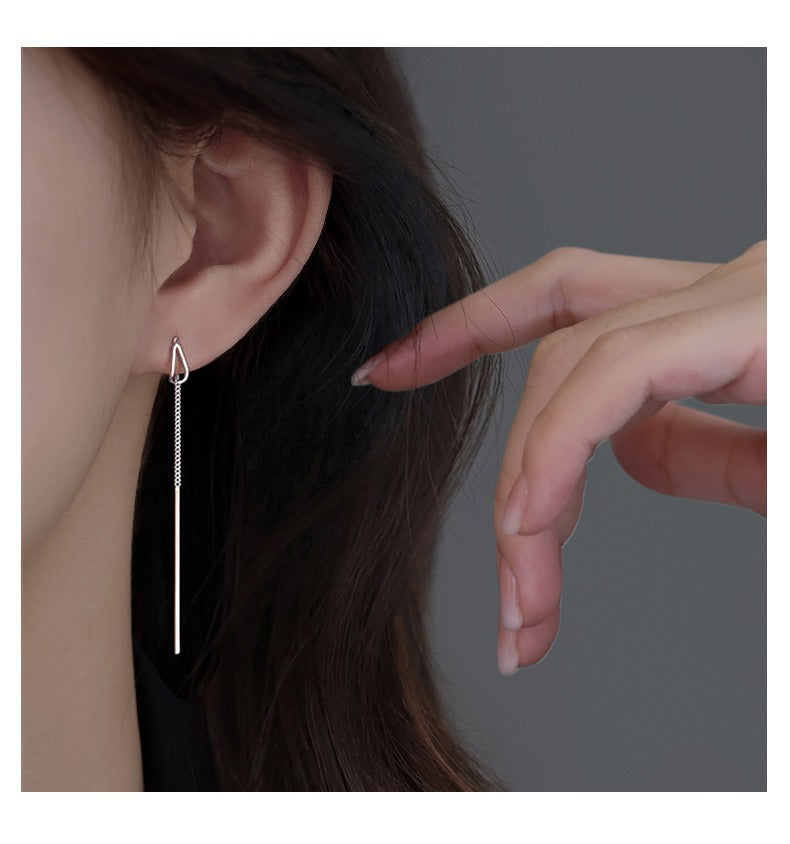Hollow Water Drop Two-Way Wear Threader Earrings for Women