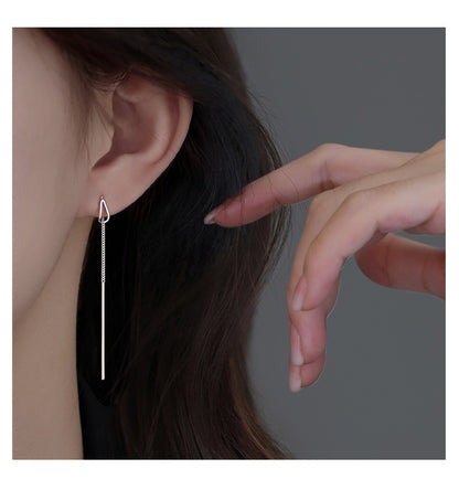 Hollow Water Drop Two-Way Wear Threader Earrings for Women