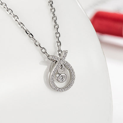 Full Diamond Water Drop Necklace for Women