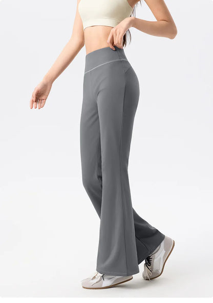 Plus Fleece Yoga Pants Bell Bottom Warm Insulated Autumn Winter Wear Slim Fit Flared Pilates Exercise Leisure Trousers Bootcut