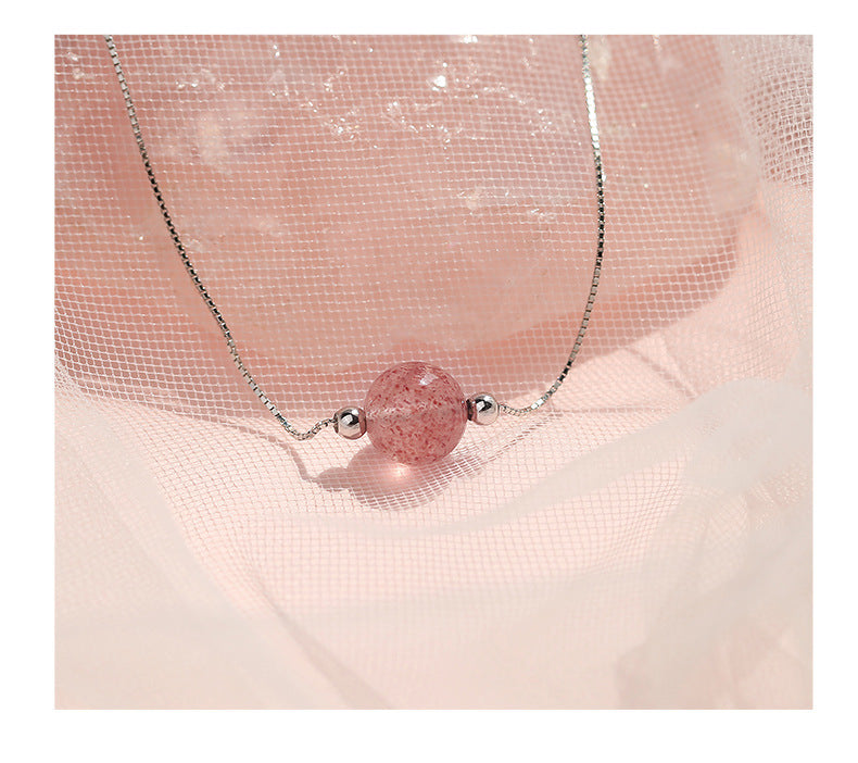 Strawberry Crystal Bracelet Women's High-end Niche Design