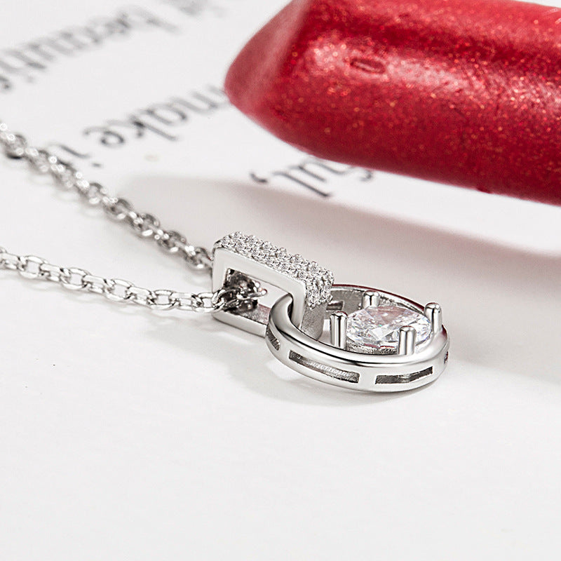 Korean Fashion Diamond-Encrusted Necklace for Women