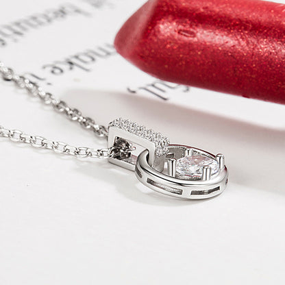 Korean Fashion Diamond-Encrusted Necklace for Women