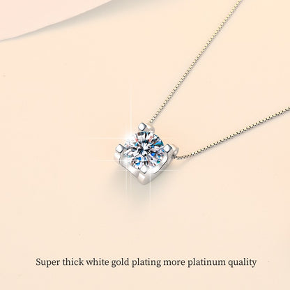 S925 Sterling Silver Women's Necklace Moissanite Bull Head Vintage Pendant GRA Hot Sale Ins Jewelry Wholesale Rococo Style