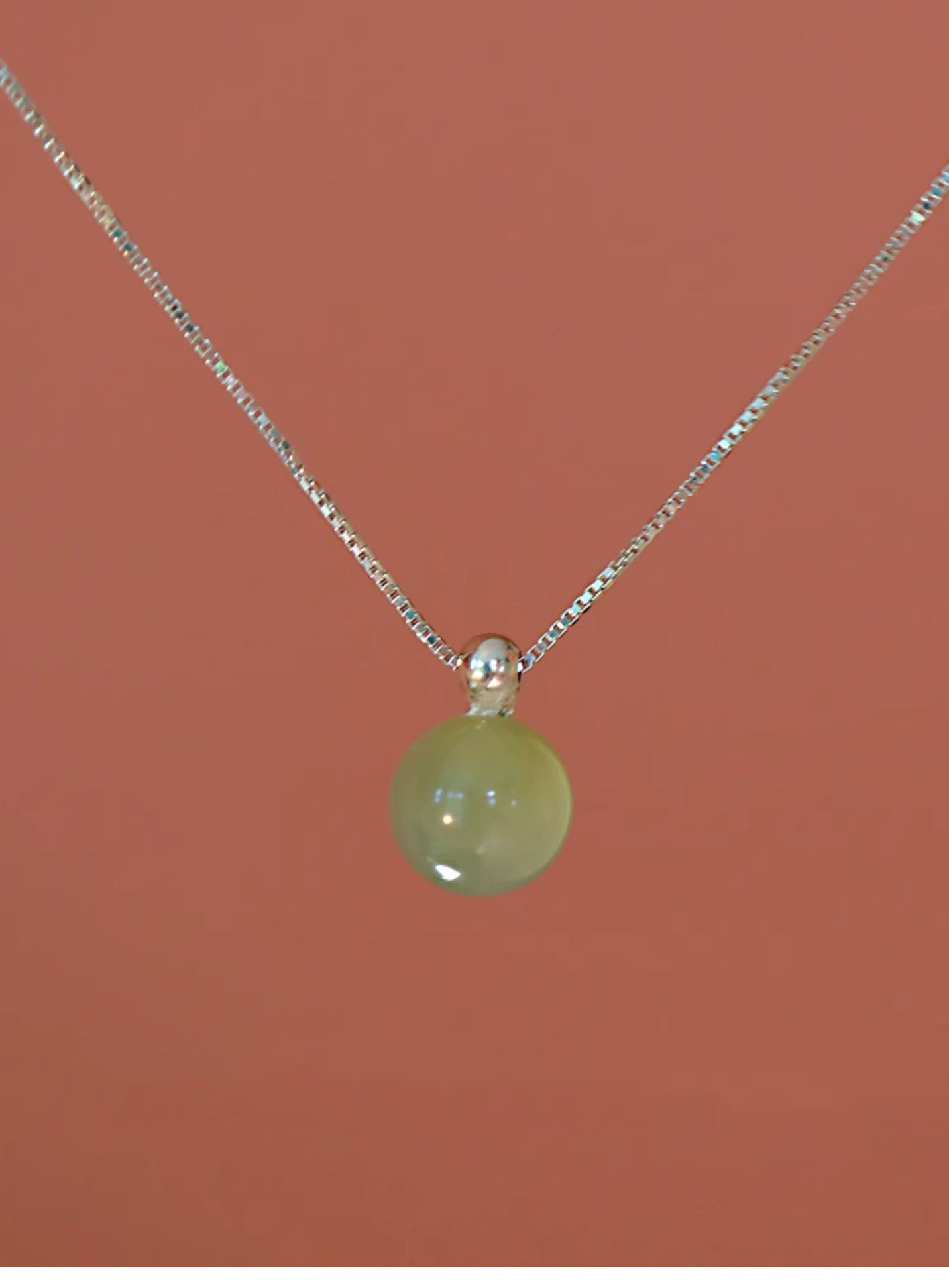 Lake Green Hetian Jade Necklace for Women