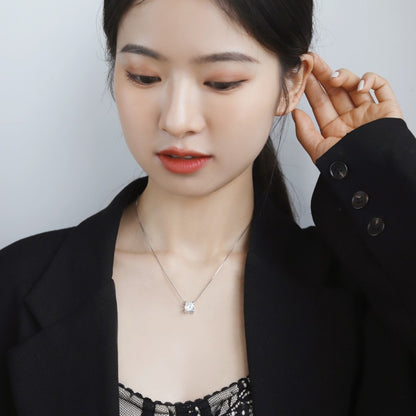 S925 Sterling Silver Women's Necklace Moissanite Bull Head Vintage Pendant GRA Hot Sale Ins Jewelry Wholesale Rococo Style