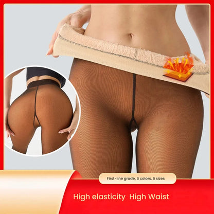 Plus Size thermal stockings Warm Tights Pants Feet Fleece Lined Winter Leggings Extra Warm Long Socks Pants Women pantyhose