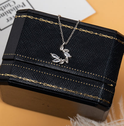 Little Prince Zircon Wheat Spike Necklace for Women