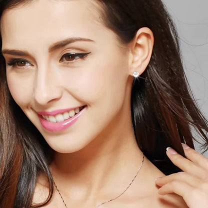 Moissanite Crown Earrings Classic Six-Prong Exquisite Simple Earrings Source S925 Sterling Silver Stud Earrings for Women