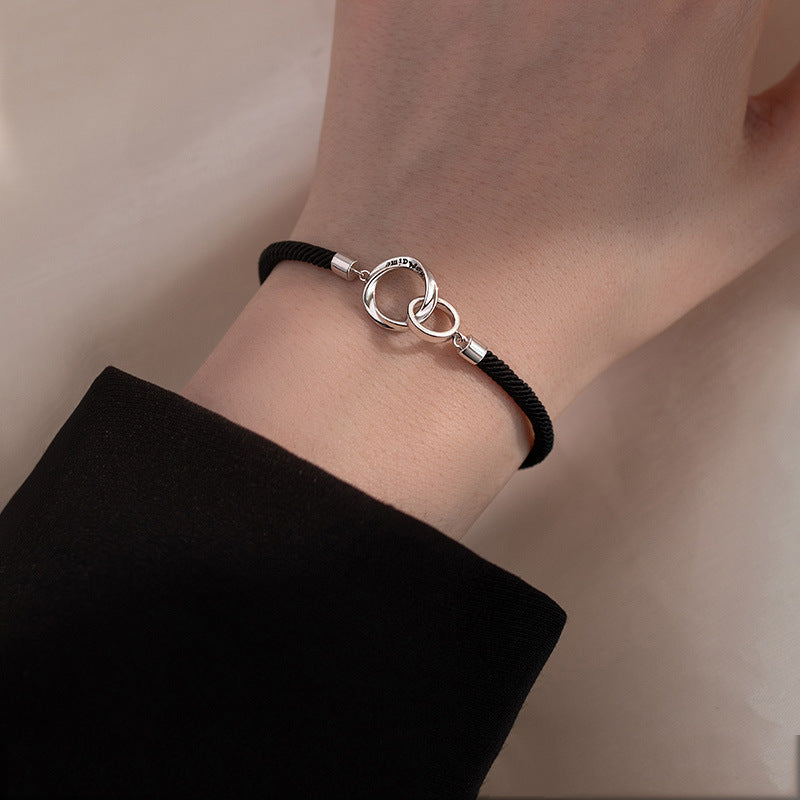 French I Love You Mobius Couple Bracelet for Men and Women