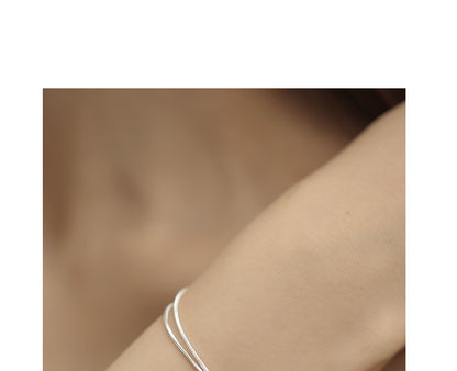 Knotted Double Layer Snake Bone Bracelet for Women